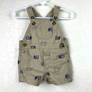 Just one you by Carter’s cotton shorts overall elephants 3 months